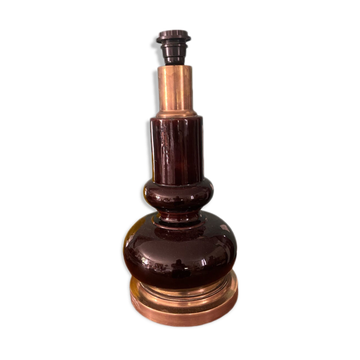 Ceramic and brass lamp foot 70s