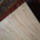 Italian veined travertine coffee table or pedestal