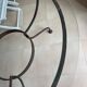 Wrought iron and glass table 4 chairs