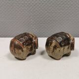 Ceramic elephants as a salt and pepper set made for Danish Søholm 1970-80s