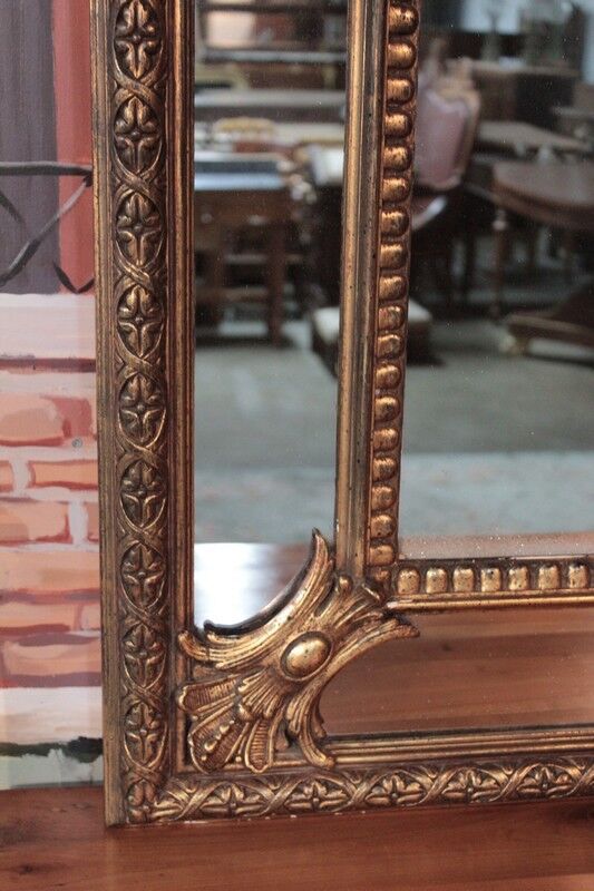 Reserves XIX 170x110cm Golden wooden mirror