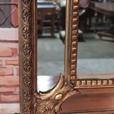 Miroir à réserves en bois doré XIXème 170x110cm