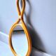 1960s rattan drop mirror