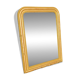 Antique Louis-Philippe mirror, gilded and patinated.