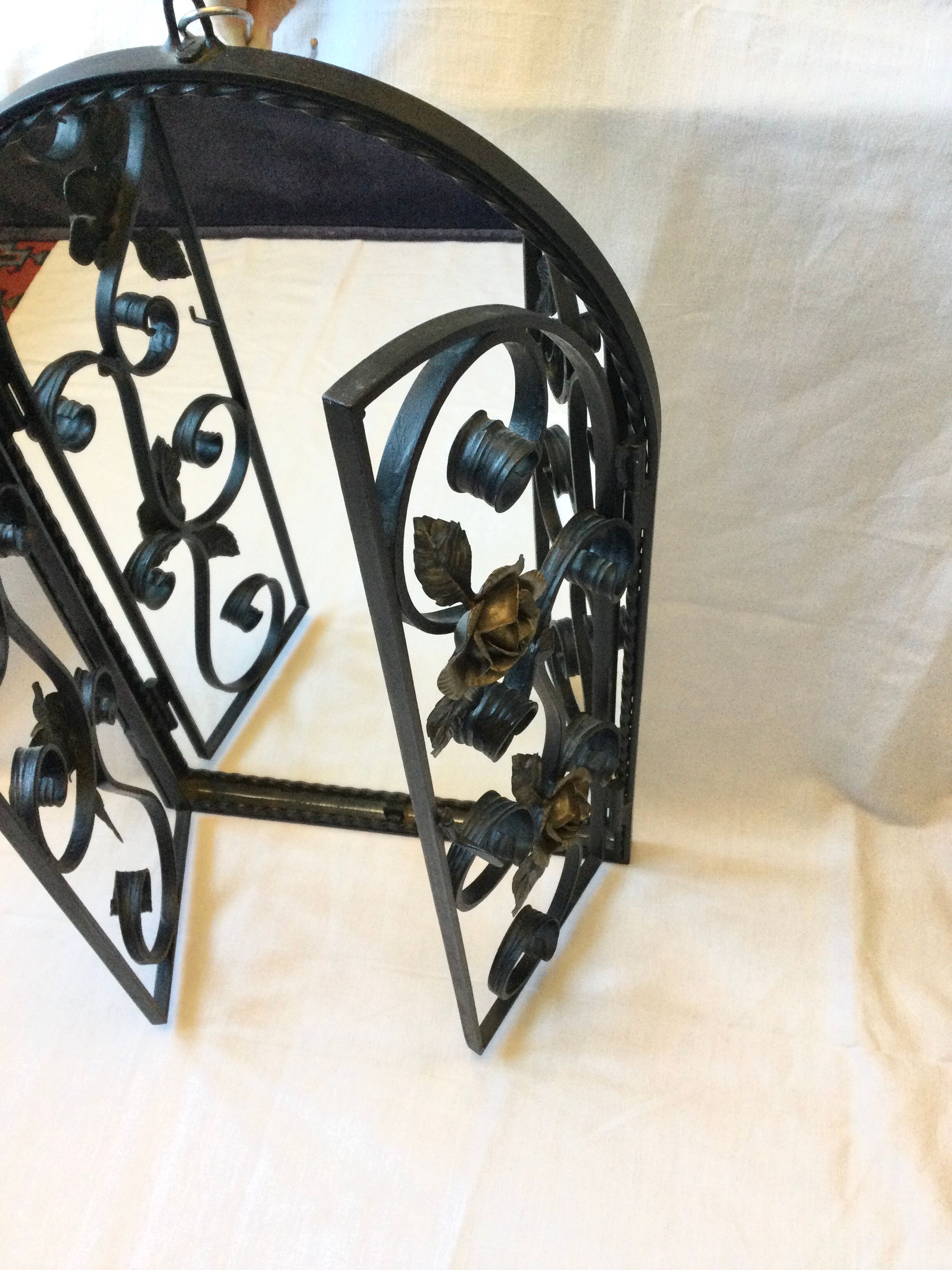 Art Nouveau wrought iron mirror