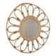 Vintage rattan and bamboo sun mirror