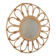 Vintage rattan and bamboo sun mirror