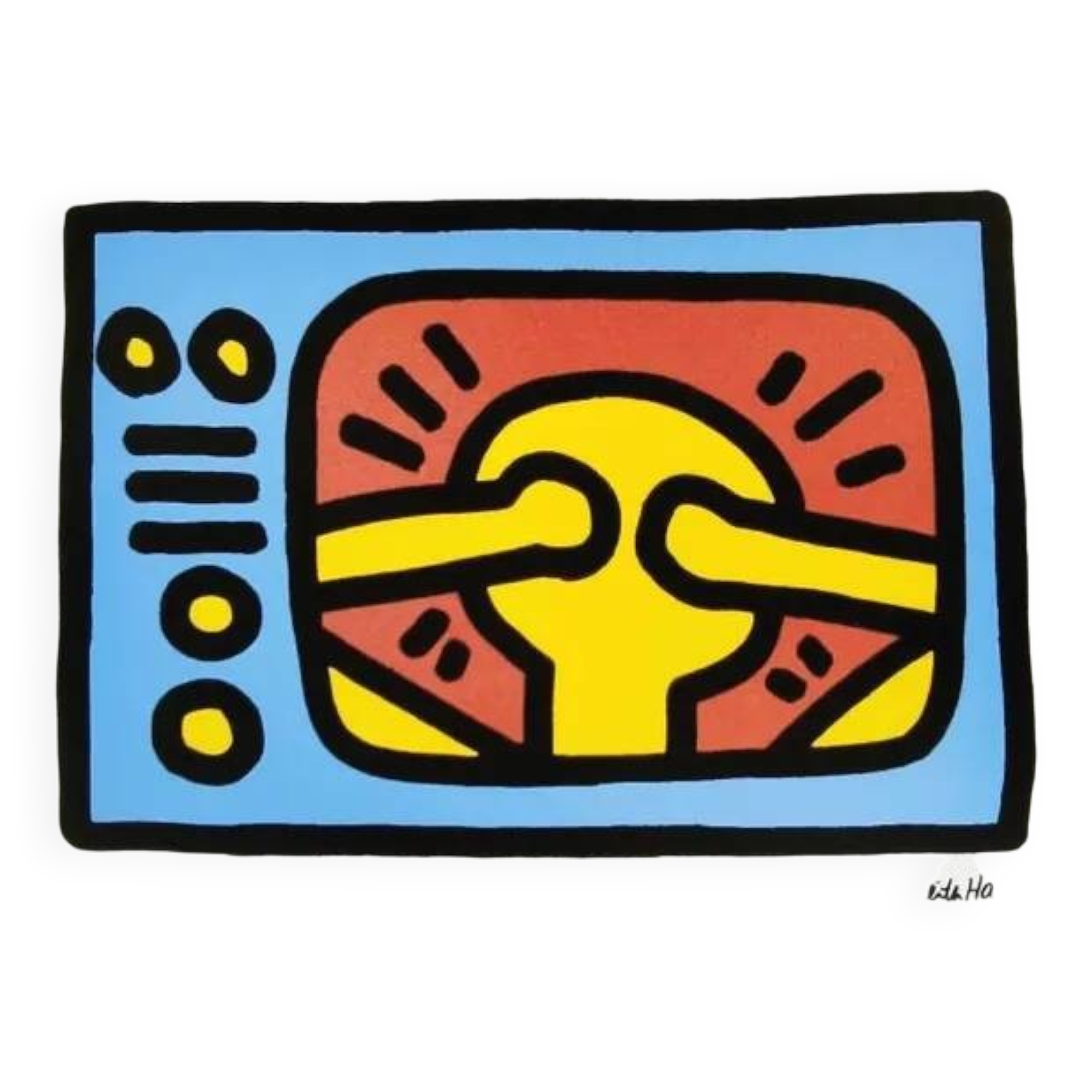 Keith Haring Lithograph Limited Edition, 1990s - Pencil Numbered