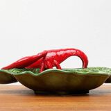 Vintage Italian lobster-shaped pottery sculpture.