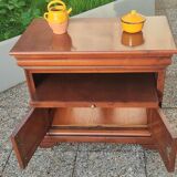 Tv cabinet 2 doors and 1 niche with Pull, in Cherry Solid Louis Philippe style.