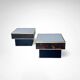 Coffee – and side tables in burl wood and plexiglass by Eric Maville 1980s