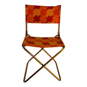 Chaise de camping pliable vintage