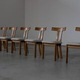 Chaises de salle à manger à dossier en T - Europe des années 1960