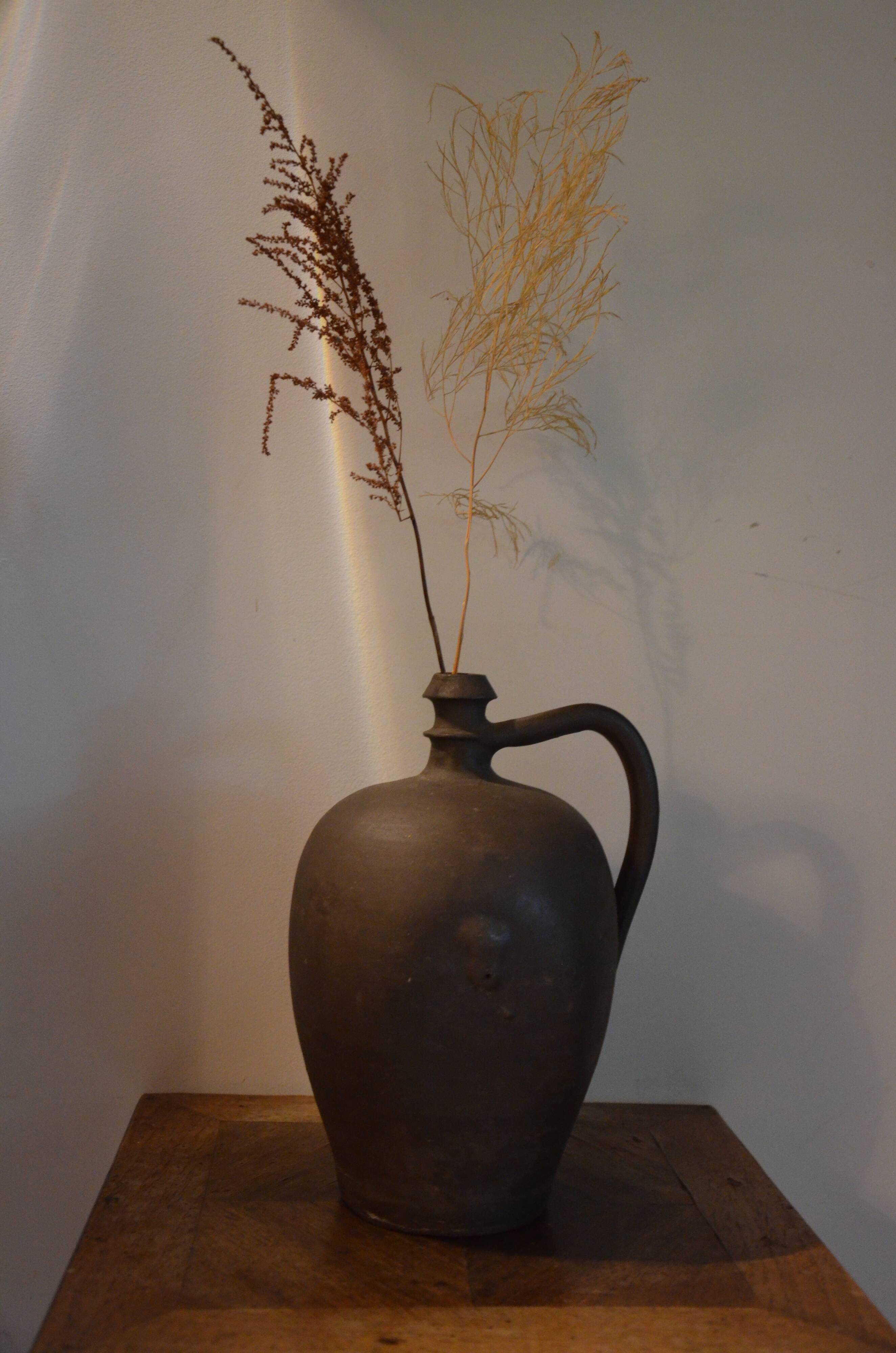 Brown terracotta jar