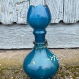 vintage vase painted in satin blue