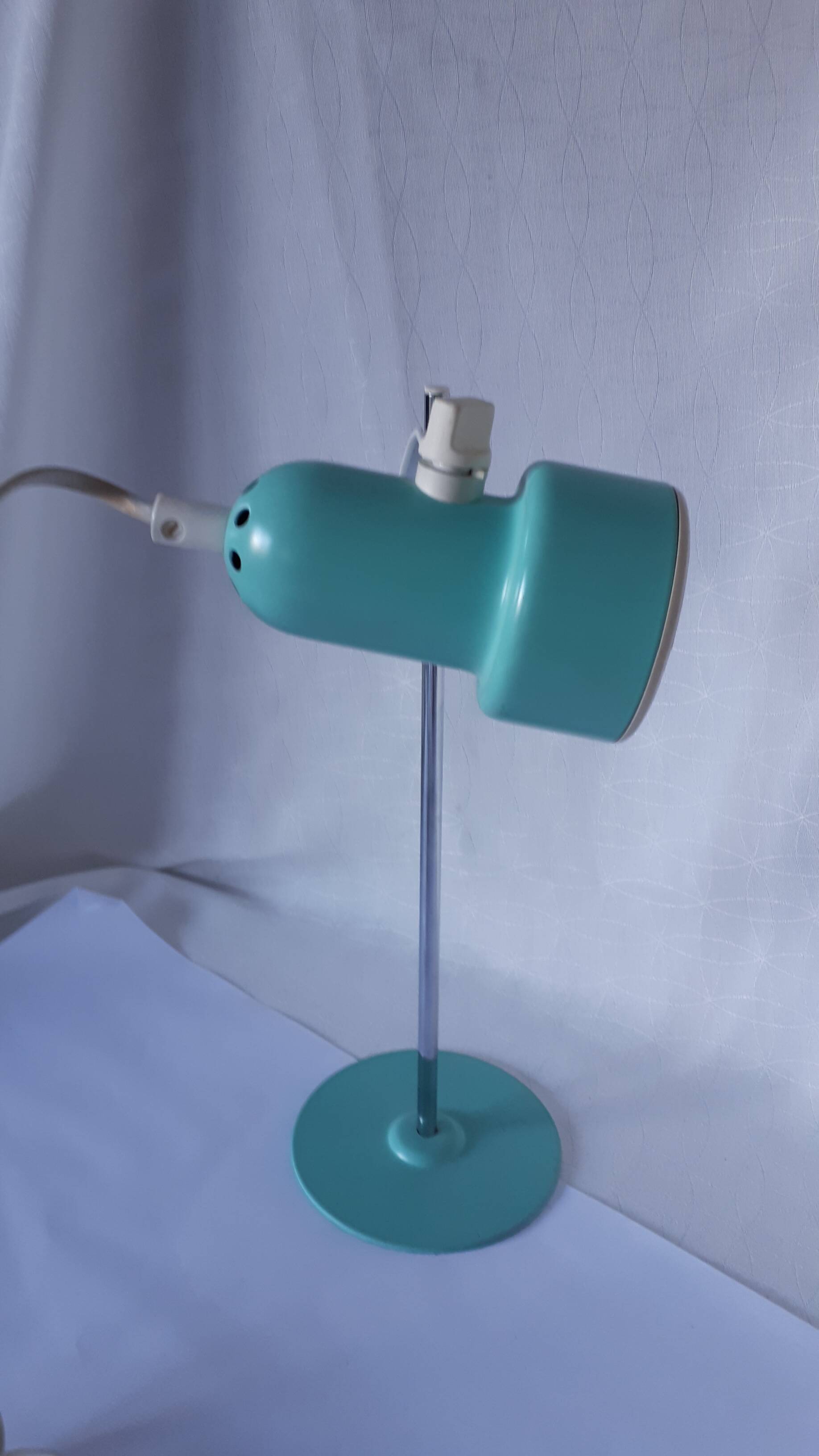 Turquoise blue articulated lamp