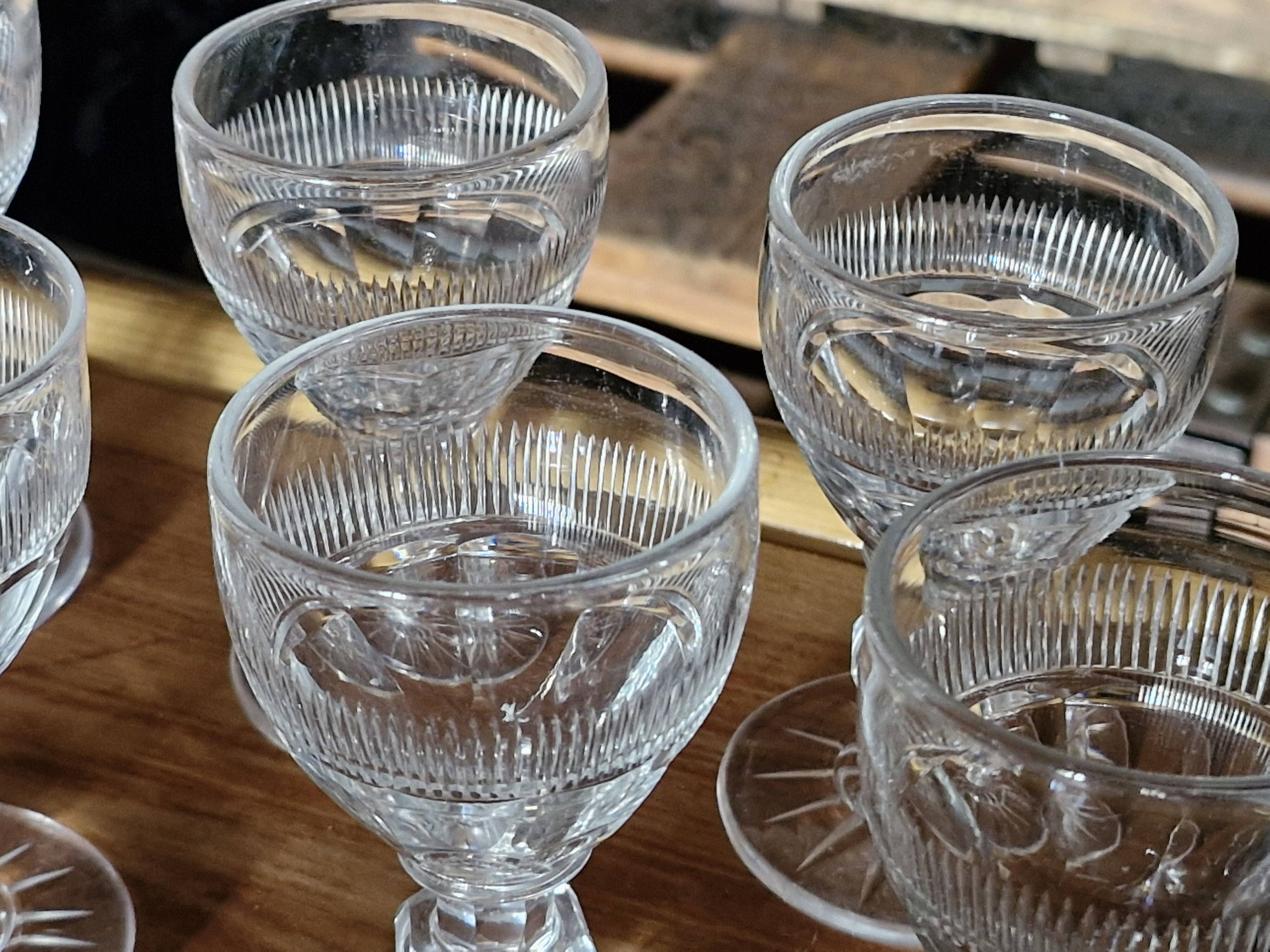 7 Verres à Vin Blanc/Porto Baccarat 1841