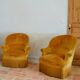 Fauteuils crapaud velours