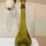 Vintage amber green olive decanter
