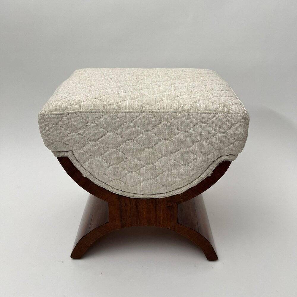 Art Deco Stool in Rosewood Veneer, France, 1930s