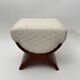 Art Deco Stool in Rosewood Veneer, France, 1930s