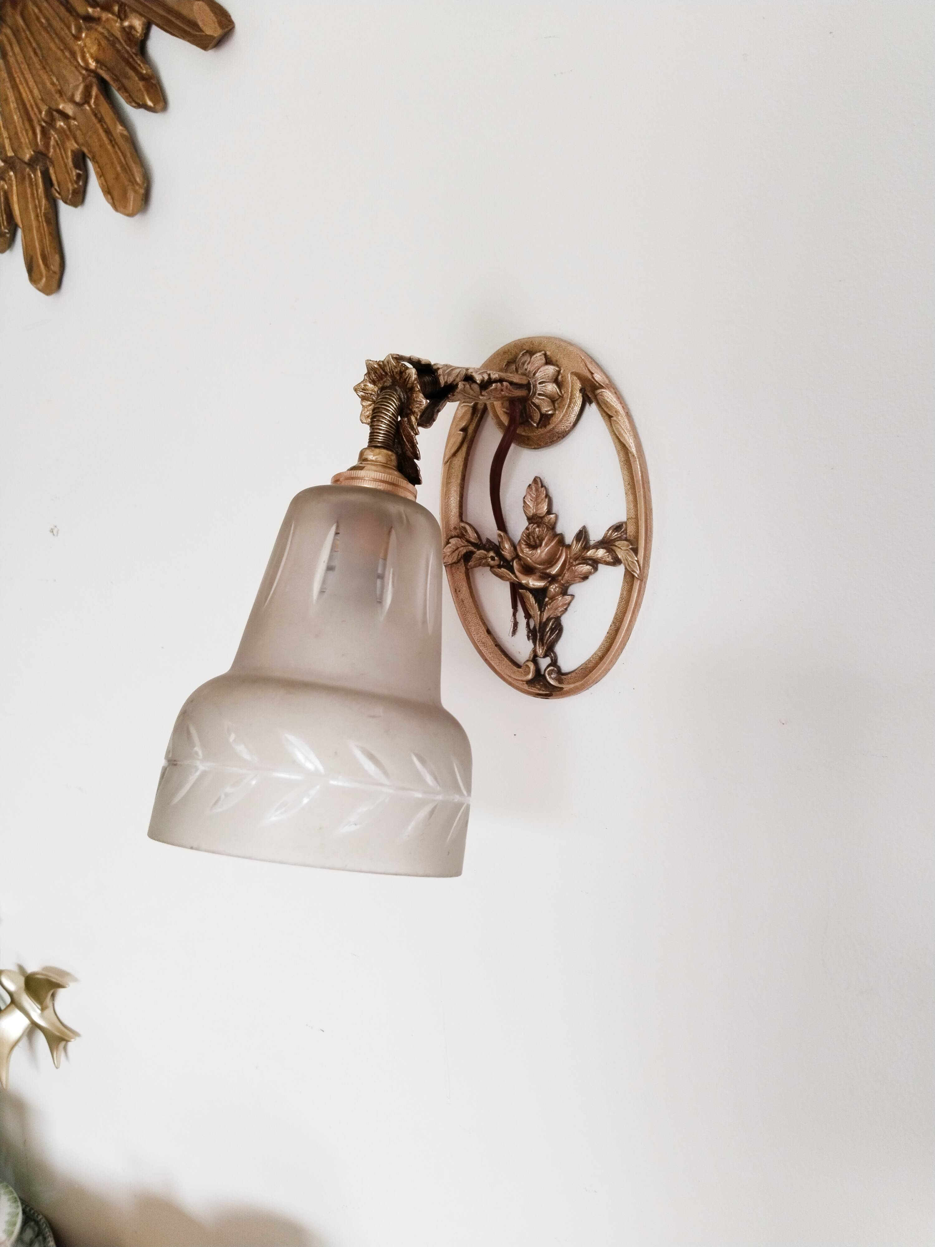 Wall lamp, bedside lamp, vintage, 50s