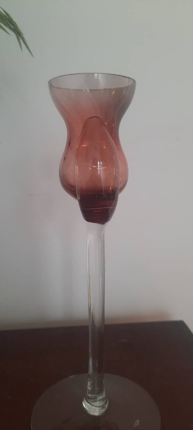 Bougeoir en verre design