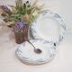 Set of 4 soup plates in Luneville earthenware model Luc, iron earth