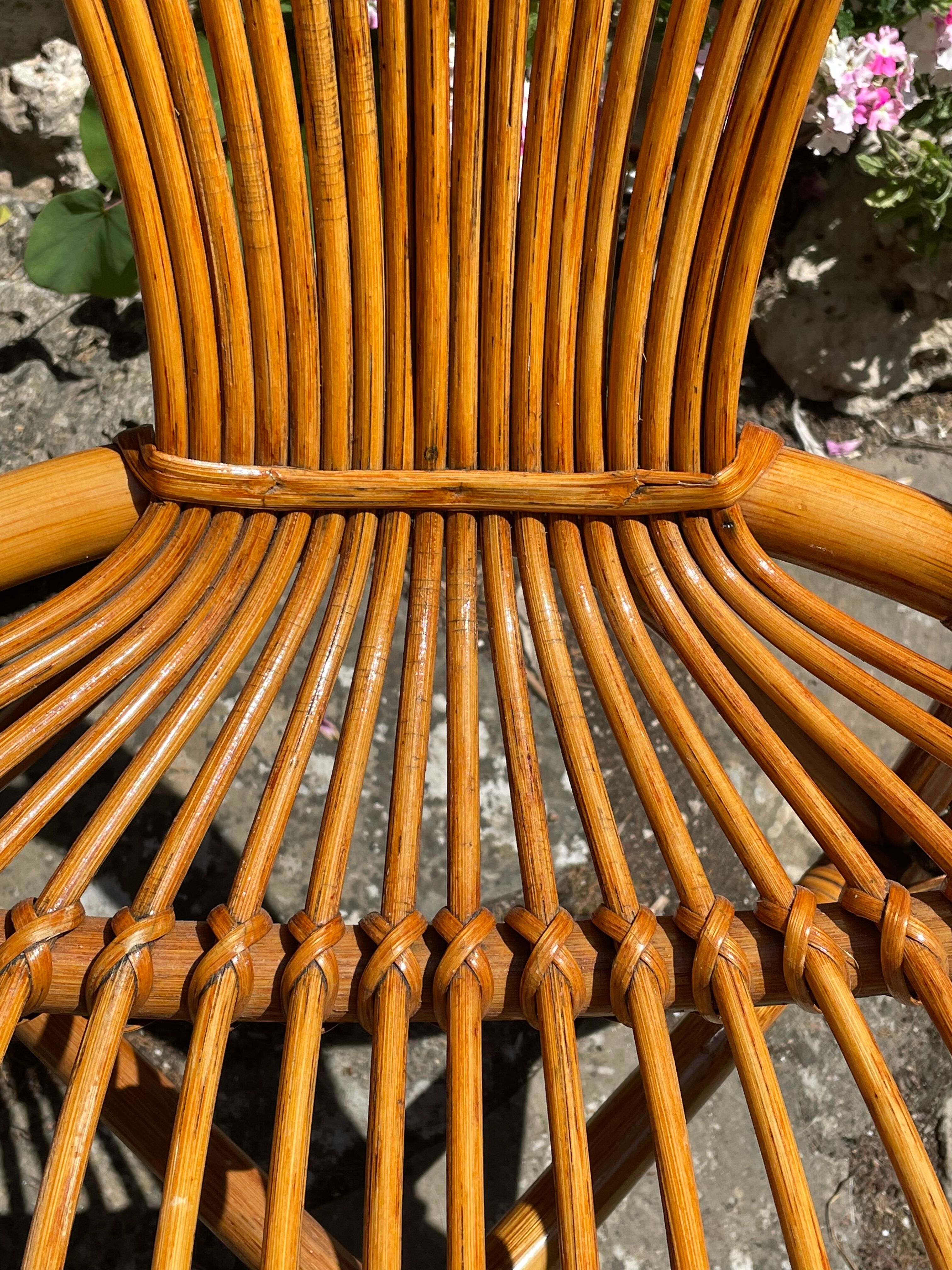 Vintage rattan armchair