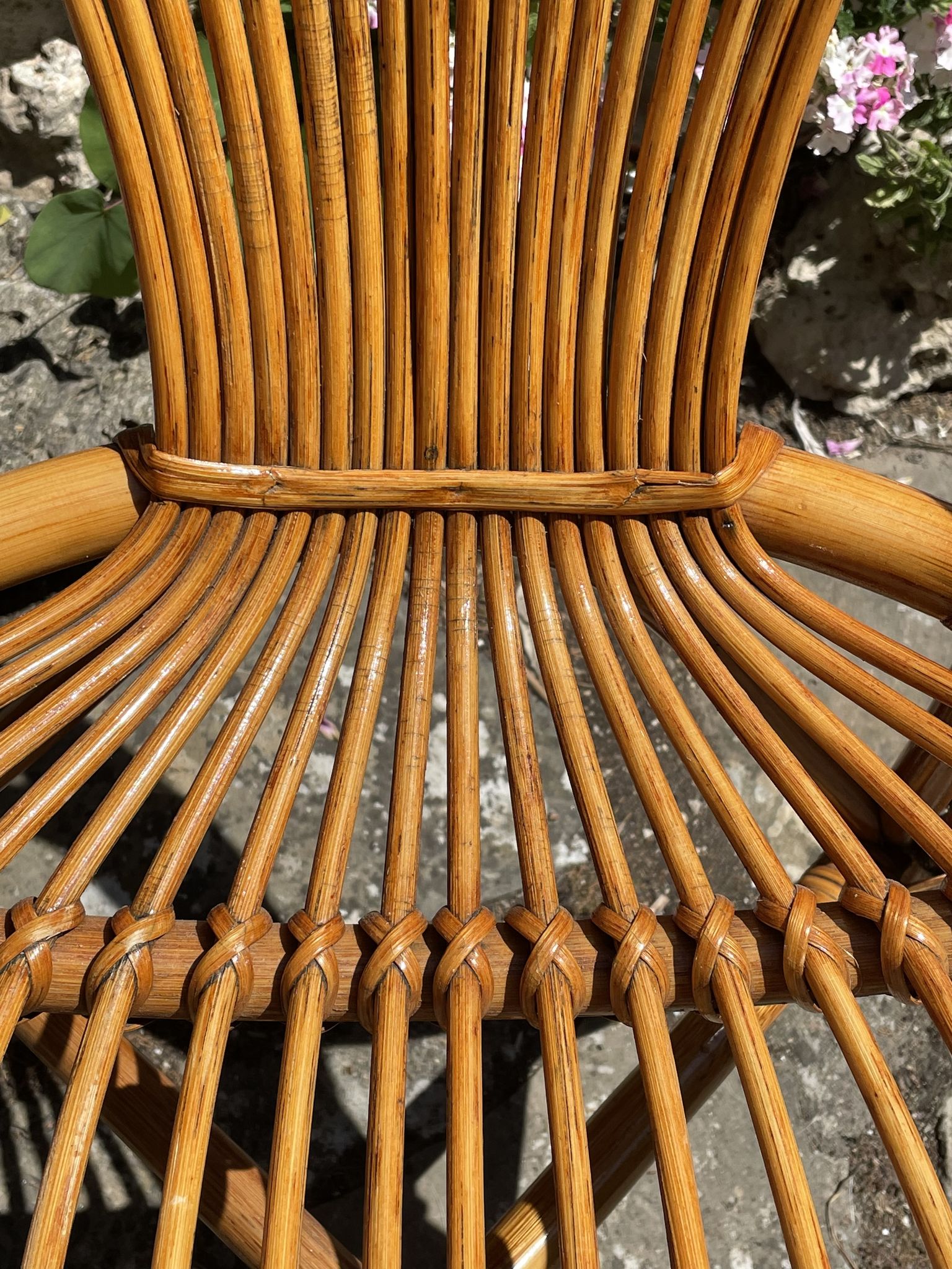 Vintage rattan armchair