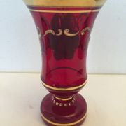 Small colored glass vase