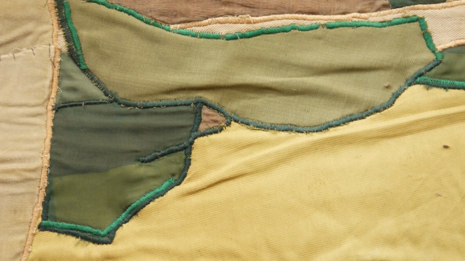 Tapestry and silk a bird decor 1930 geometry cutting in the state