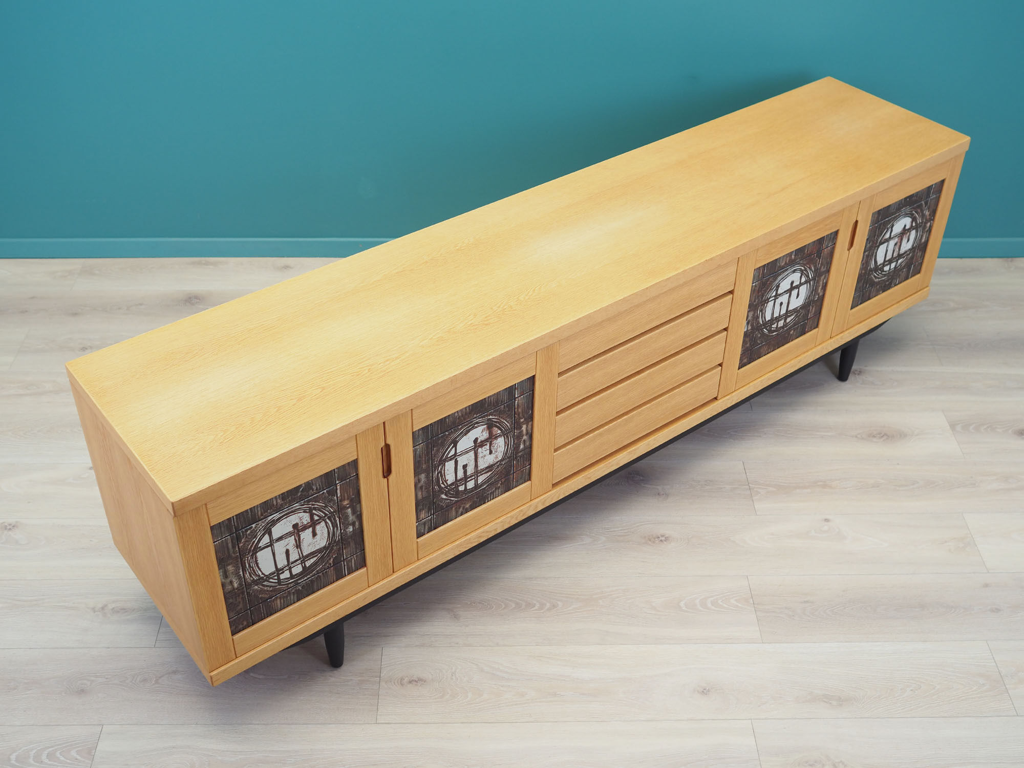 Ash sideboard, Danish design, 1970s, designer: Poul H. Poulsen, production: Gangsø Møbler