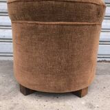 1960s velvet pouf
