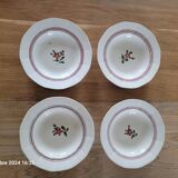 4 Sarreguemines soup plates