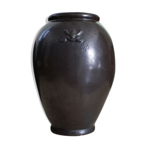 Vase en grès vernissé, motif