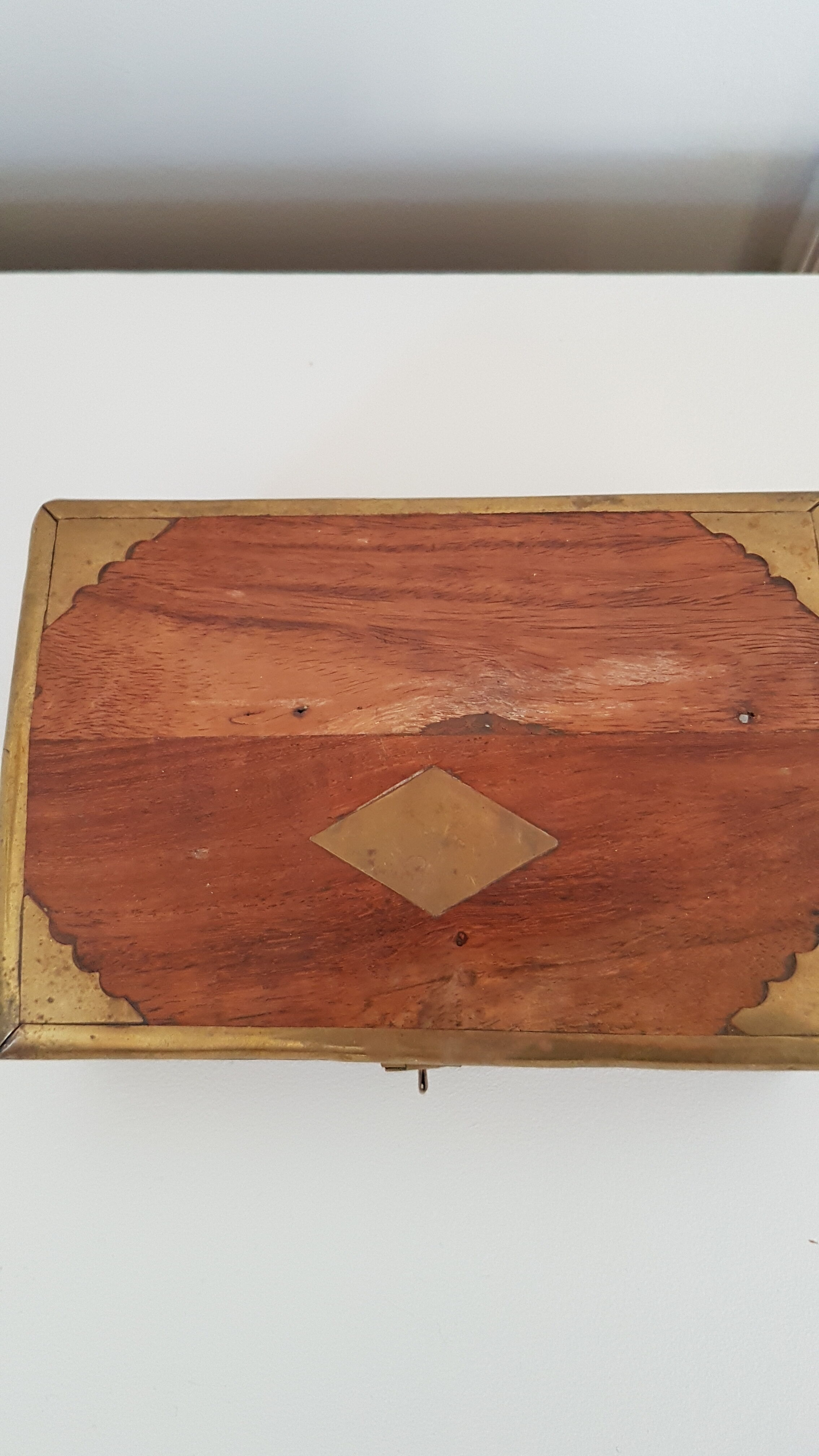 Wooden and brass box