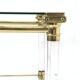 Rectangular Glass Coffee Table with Brass and Acrylic Glass Frame