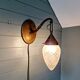 Art Deco bronze and satin crystal globe wall sconce, 1910-20