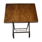 Industrial architect's drawing table wood and iron 50s vintage
