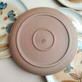 6 Vintage Grès du Marais dessert plates