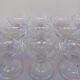 12 Val Saint Lambert crystal champagne glasses. Plain Bell Foot Service. Late 19th century.