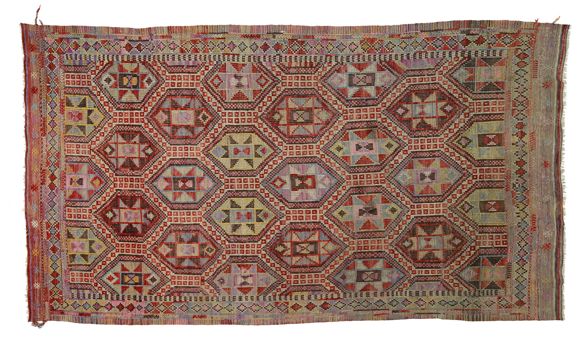 Anatolian handmade kilim rug 288 cm x 166 cm