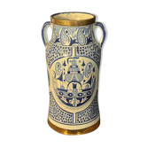 Vintage blue and white Chinese umbrella stand – 20th century H45cm