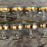 Gold-edged cut glasses