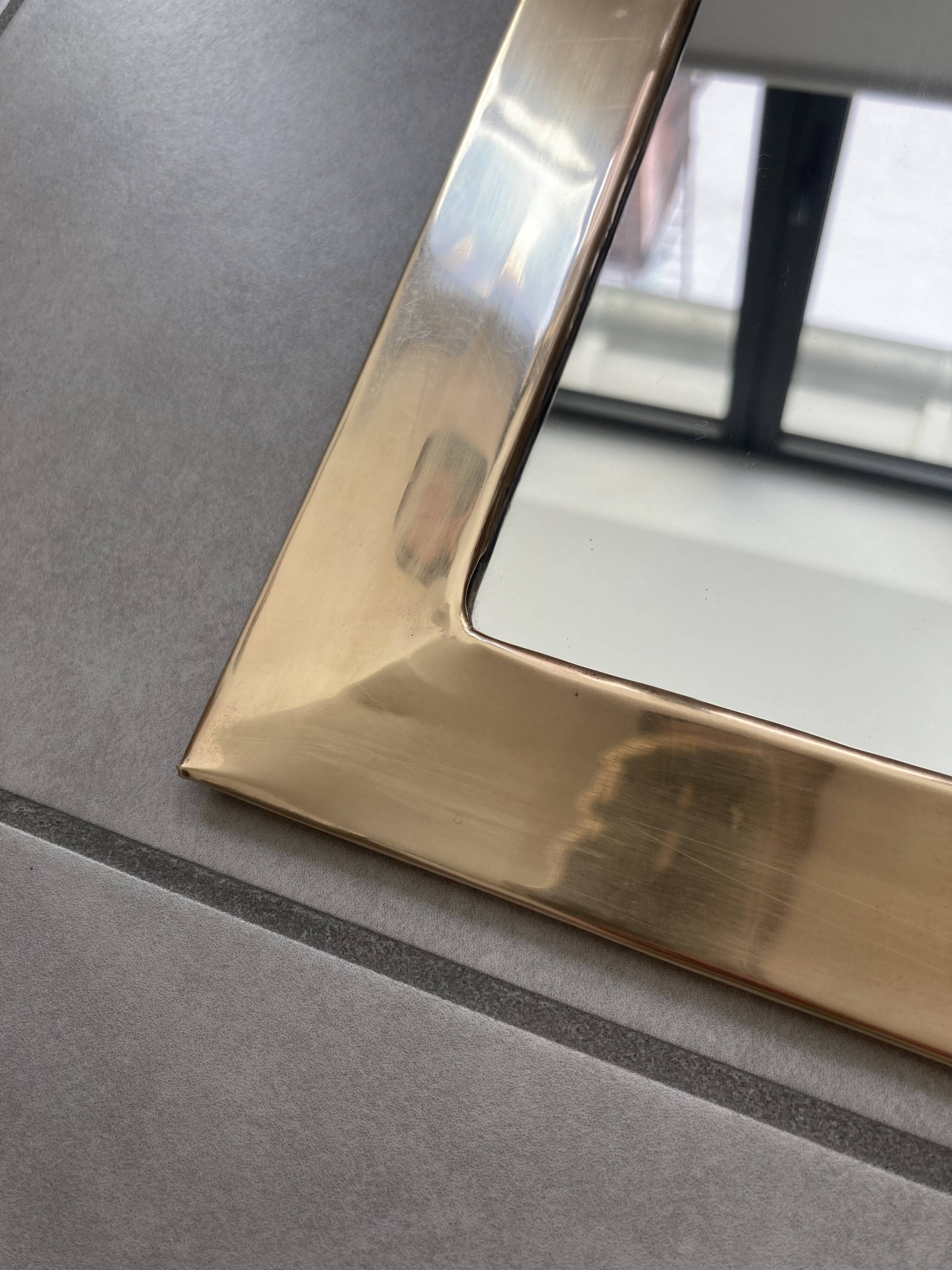 Miroir contour laiton artisanal