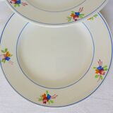 Série de 4 assiettes dessert vintage de la manufacture de Gien Nice 210687