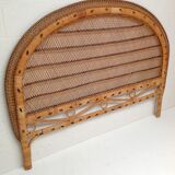 Vintage rattan bed head
