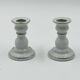 Lot of 2 Vintage Porcelain Candle Holders with Roses