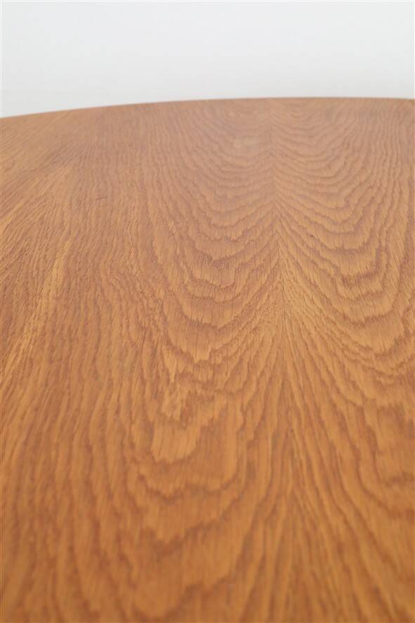 Table à manger ronde restaurée par Villy Schou Andersen / chêne / design danois moderne des années 1960 / 1970